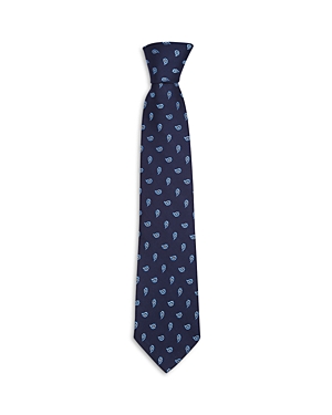 The Men's Store At Bloomingdale's Scattered Paisley Silk Classic Tie - 100% Exclusive In Navy