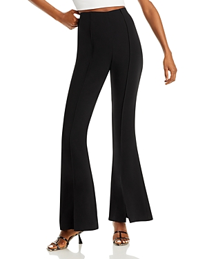 Cinq À Sept Billie Flared-leg Split-cuff Pants In Black