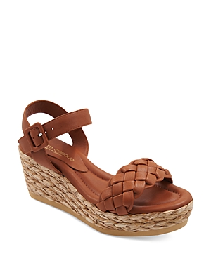 Andre Assous Cecilia Platform Wedge Sandal In Cognac