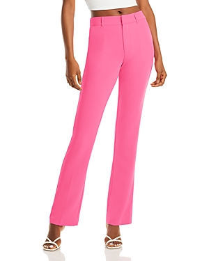 Cinq À Sept Cinq A Sept Kerry Slim Straight Leg Pants In Neon Pink