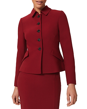 Hobbs London Becky Button Front Blazer In Rhubarb Red