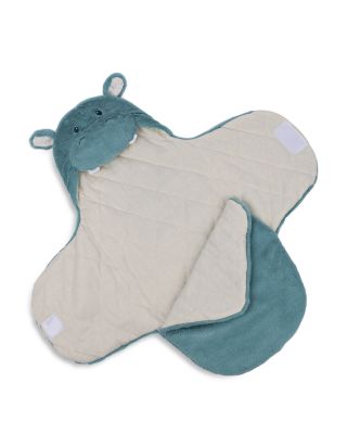 Baby GUND Oh So Snuggly Hippo Plush Hooded Baby Blanket Wrap for Newborns, 26"