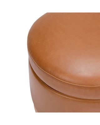 Naka Vegan Leather Storage Ottoman