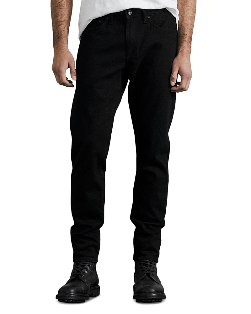 rag & bone Fit 3 Authentic Stretch Slim Athletic Jeans in Black