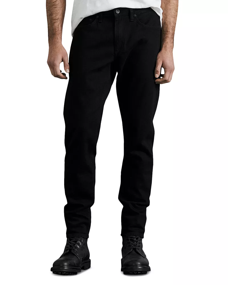 rag & bone Fit 3 Authentic Stretch Slim Athletic Jeans in Black
