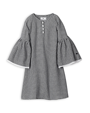 Shop Petite Plume Girls' West End Houndstooth Seraphine Nightgown - Baby, Little Kid, Big Kid In Black
