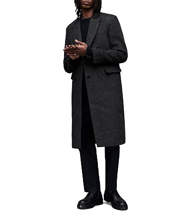 ALLSAINTS - Tribeca Wool Ribbed Knit Tailored Fit Coat
