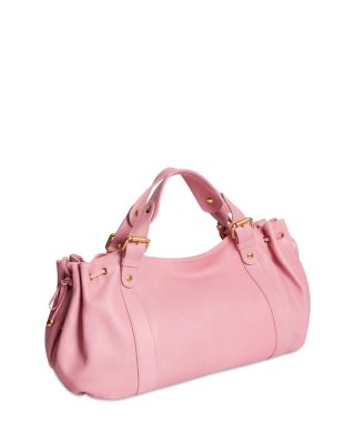 Gerard Darel 24H Large Pink Leather Handbag Bloomingdale's