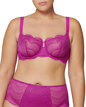 Simone Perele Karma Demi-cup Convertible Lace Bra In Bougainvillea