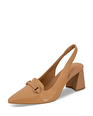 Shop Gentle Souls By Kenneth Cole Women's Dionne Pointed Toe Slingback Pumps In Camel
