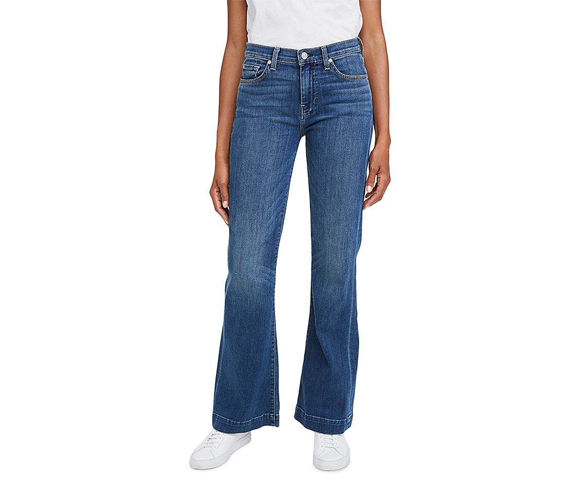 7 For All Mankind Dojo Mid Rise Wide Leg Trouser Jeans