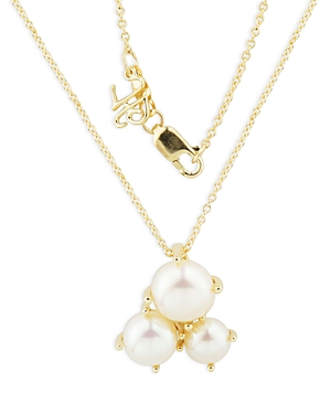Bloomingdale's Cultured Freshwater Button Pearl Trio Pendant Necklace in 14K Yellow Gold, 18- 100% Exclusive