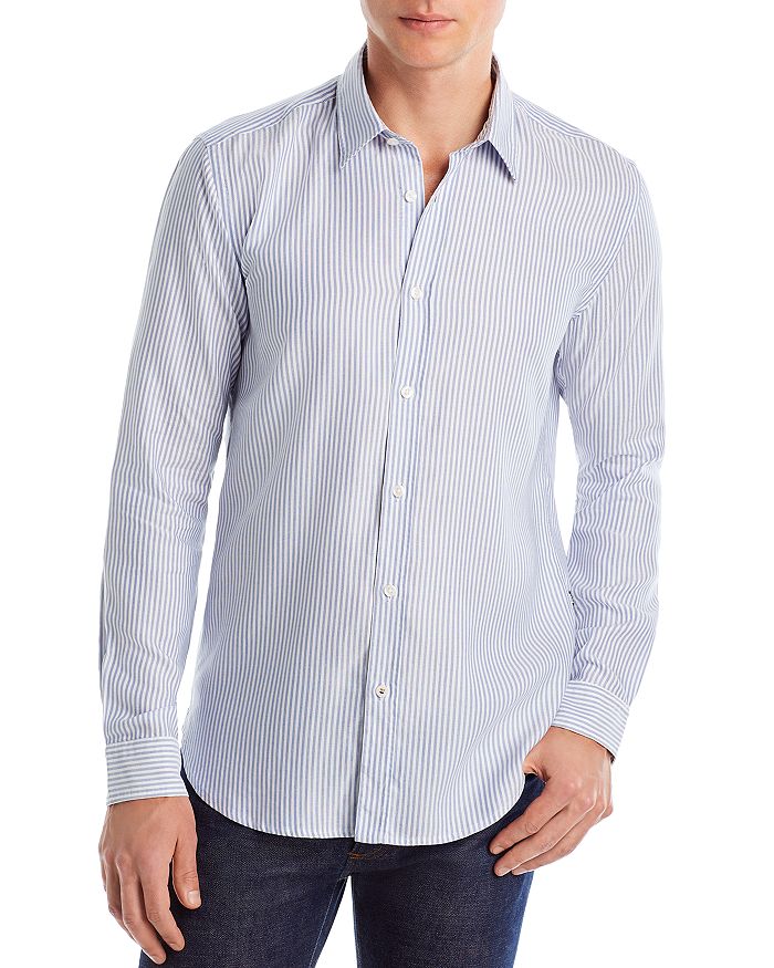 BOSS Roger Slim Fit Button Front Shirt | Bloomingdale's