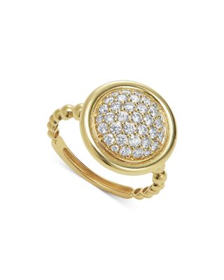 Meridian 18K Gold & Ceramic Diamond Ring