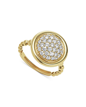 Lagos Meridian 18k Gold & Ceramic Diamond Ring In White/gold