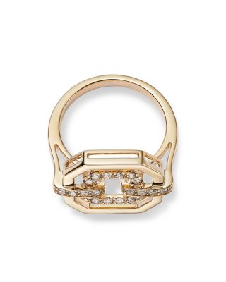 Diamond Geometric Ring in 14K Yellow Gold, 0.45 tcw 