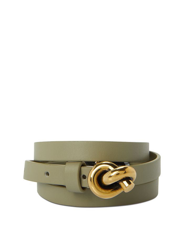 Bottega Veneta Women's Gold Tone Knot Leather Belt | Bloomingdale's