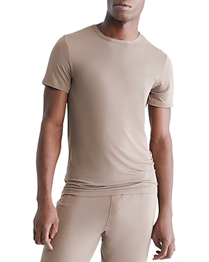 Calvin Klein Ultra Soft Stretch Solid Tee In Mauve
