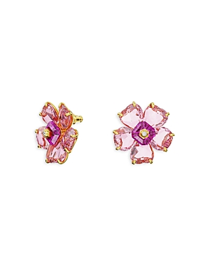Shop Swarovski Florere Statement Earrings In Pink