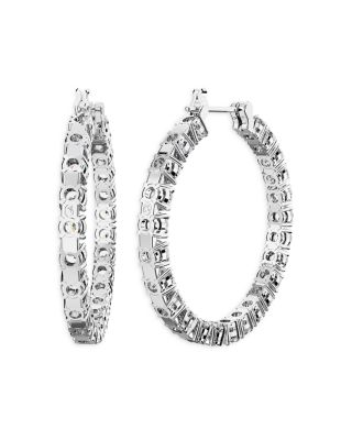 Matrix Crystal Inside Out Hoop Earrings 