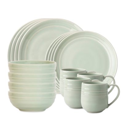 Juliska - Bilbao 16 Piece Dinnerware Set, Sage