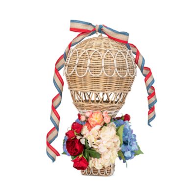 Provence Rattan Whitewash Medium Hot Air Balloon Basket