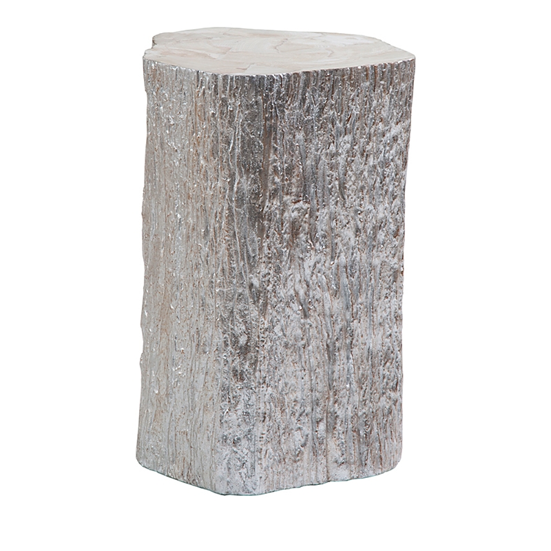 Artistica Tall Trunk Segment Table In Silver Leaf