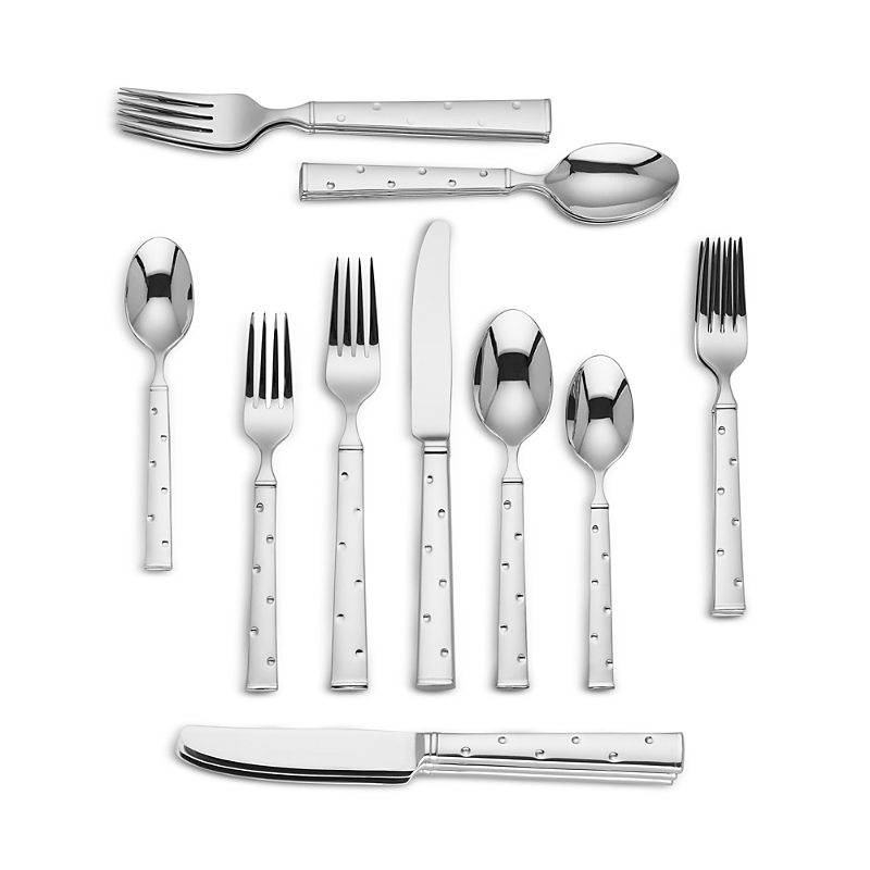 Kate Spade Larabee Dot 20-piece Flatware Set In Stainless