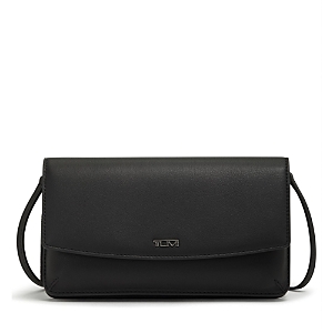 Tumi Leather Wallet Crossbody Bag In Black
