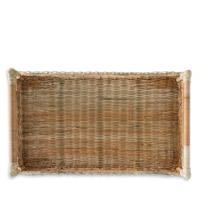 Provence Rattan Whitewash Bar Cart