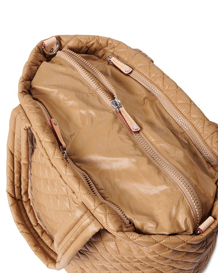 Mz Wallace Metro Deluxe Medium Quilted Tote Bag In Dark Beige