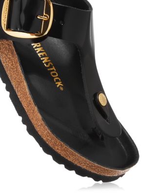 Women&#39;s Gizeh High Shine Big Buckle Thong Sandals