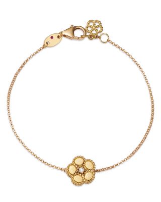 Roberto Coin - 18K Yellow Gold Daisy Diamond Flower Link Bracelet - Exclusive