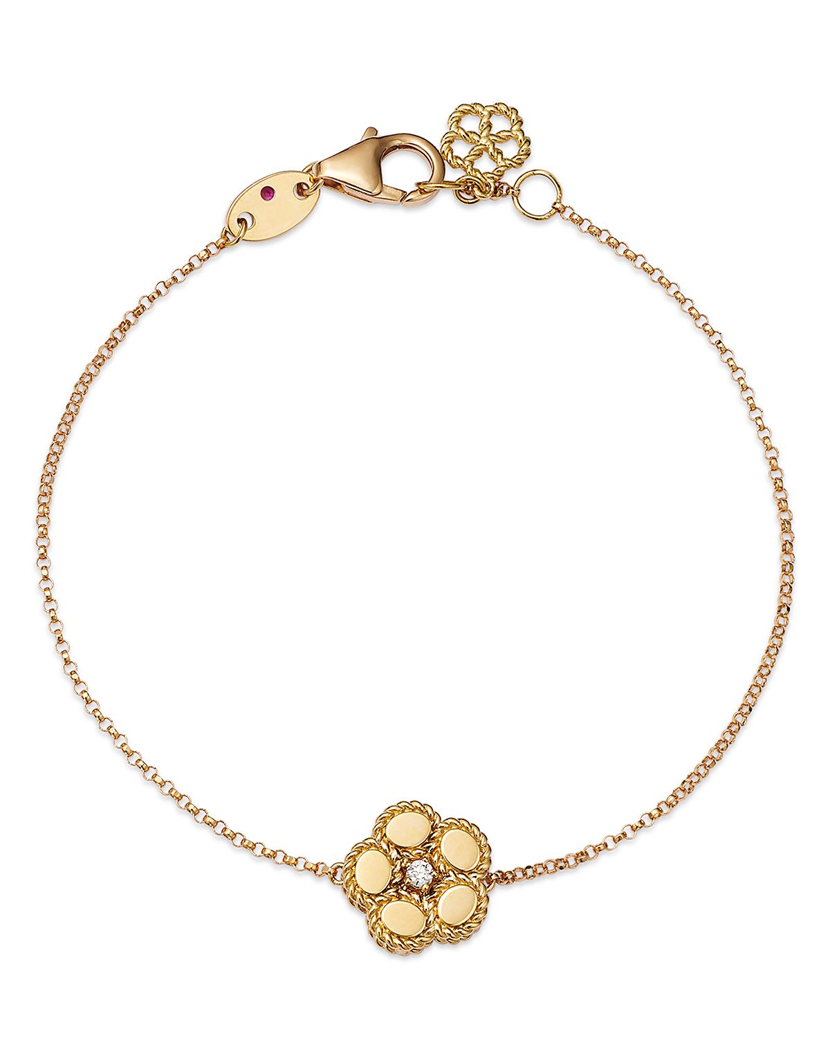 Roberto Coin 18K Yellow Gold Daisy Diamond Flower Link Bracelet - Exclusive