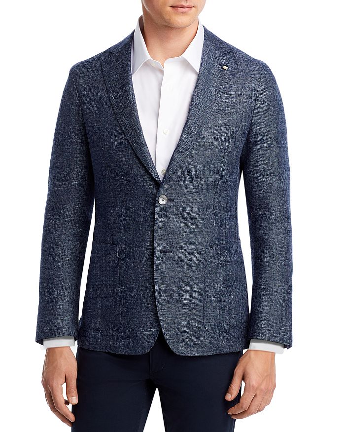 BOSS Hanry Linen & Wool Melange Solid Slim Fit Sport Coat