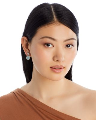 18K White & Yellow Gold Siviglia Aquamarine & Diamond Cluster Drop Earrings