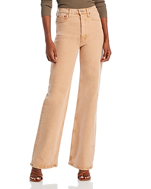 Re/done Originals 70s Ultra High Rise Stove Pipe In Washed Khaki