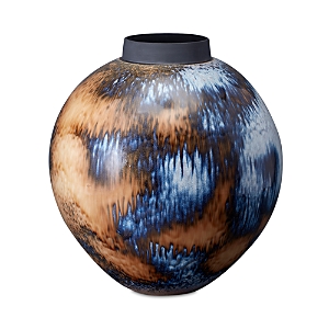 Shop L'objet Terra Porcelain Vase, Round In Blue