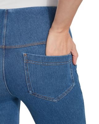 High Rise Ankle Baby Bootcut Jeans in Mid Wash