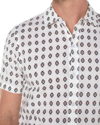 Garment Dyed Short Sleeve Printed Shirt