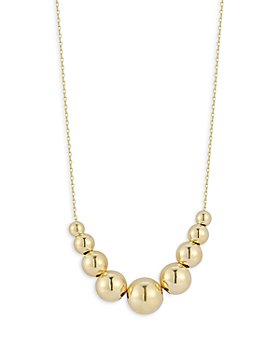 Bloomingdale's - 14K Yellow Gold Graduated Ball Necklace, 18" - 100% Exclusive