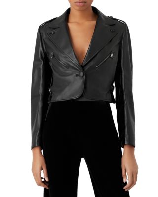 Emporio Armani - Cropped Leather Jacket
