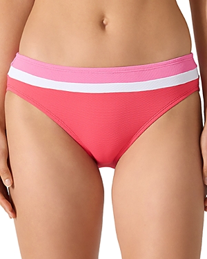 Tommy Bahama Island Cays Color Block Hipster Bikini Bottom In Coral Coast