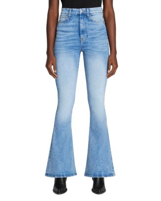 7 For All Mankind Ultra High Rise Skinny Flare Leg Jeans in Merton ...