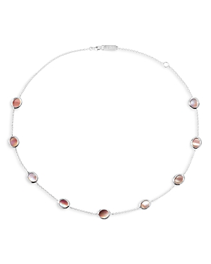 Ippolita 925 Silver Polished Rock Candy Short Confetti Necklace in Pink Mother-of-Pearl, 18