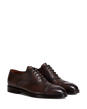 Shop Zegna Z Lux Lace Up Dress Shoes In Dark Brown