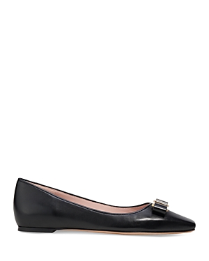 Shop Kate Spade New York Women's Bowdie Slip On Pointed Toe Ballet Flats In Black
