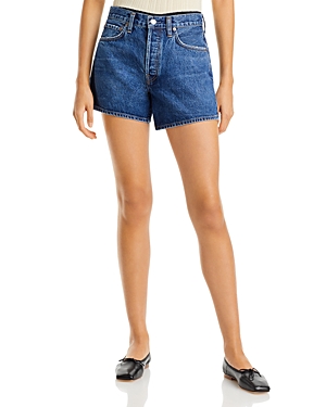 AGOLDE PARKER HIGH RISE DENIM SHORTS IN ENAMOUR