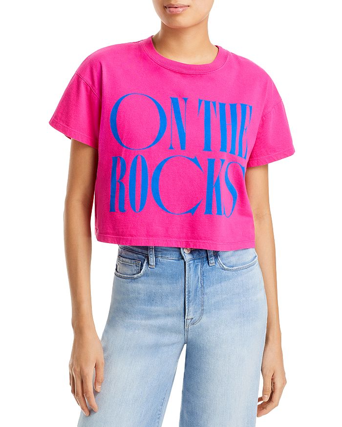 MOTHER The Grab Back Crop Graphic Tee | Bloomingdale's