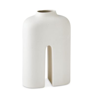 Global Views Guardian Cream Ceramic Vase, Medium